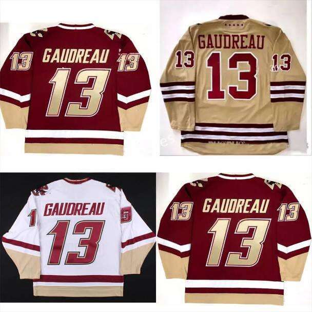 Retro Gaudreau 13 Hockey Jersey High School Custom Name Sewn Youth/Men S-6XL Free shipping