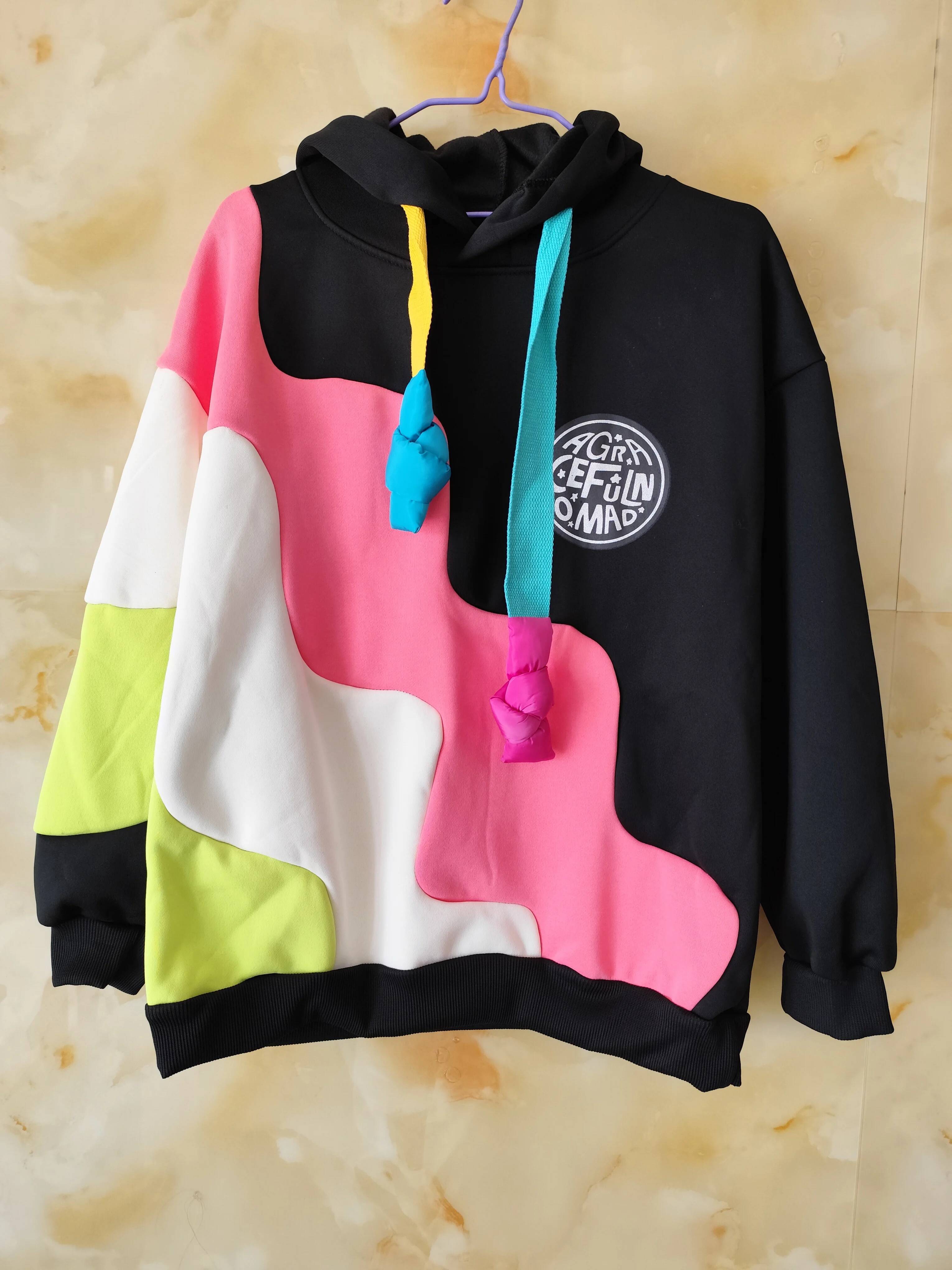 2025 New Korean Plush Hoodie Women's Fashion S Comparison design Hoodie Medium Long Women's S Coat Fashion New Autumn/Winter Designer Clothi