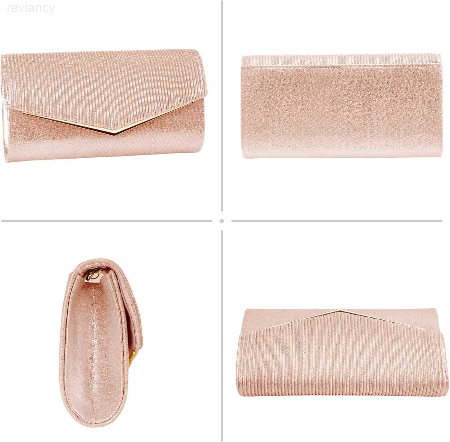 Clutch Purses for Women Bling Vertical Lines Envelope Evening Bag wChain Formal Ladies Handbags905x197x472W250908