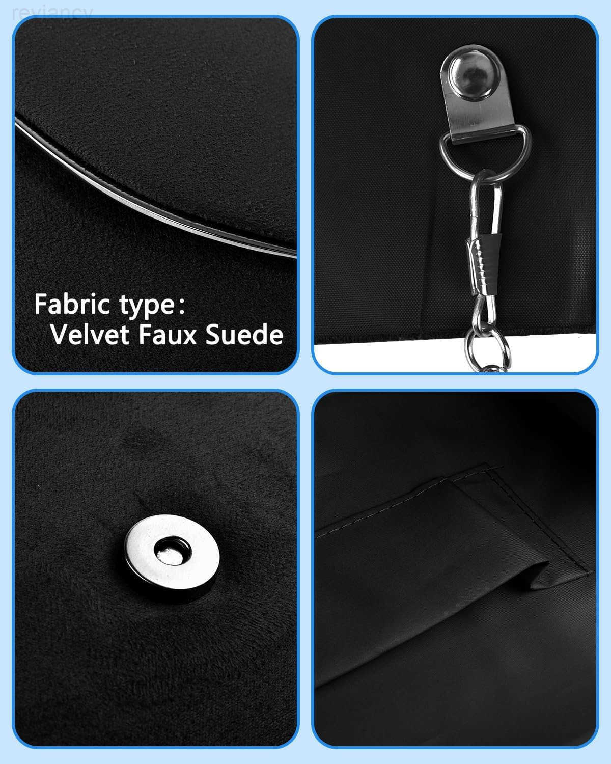 Clutch Purses for Women Formal Evening Bags Suede Shoulder Envelope Party Handbags Wedding Cocktail Prom ClutchesW250908