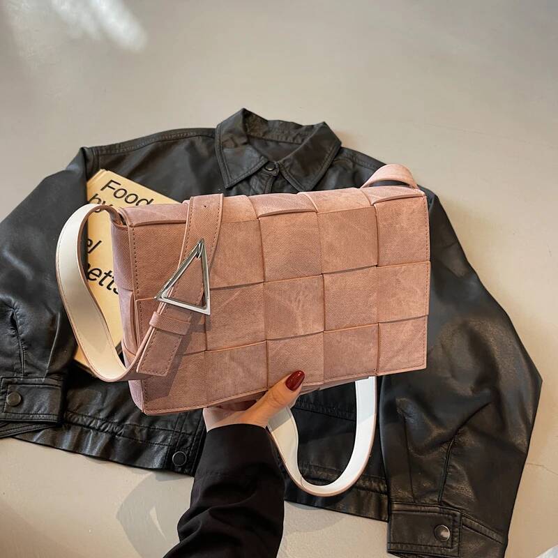 2025 new collection 2025 Leather Woven Women's Crossbody Bag Handbag Luxurious And Fashionable Women's Shoulder Bag Autumn New Designer Bag