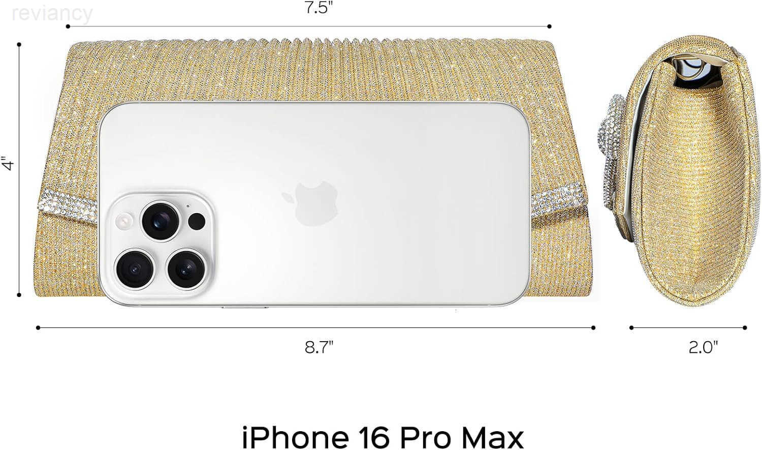 Women Evening Bag Clutch Rhinestone Envelope Party Handbag Bridal Prom PurseW250908