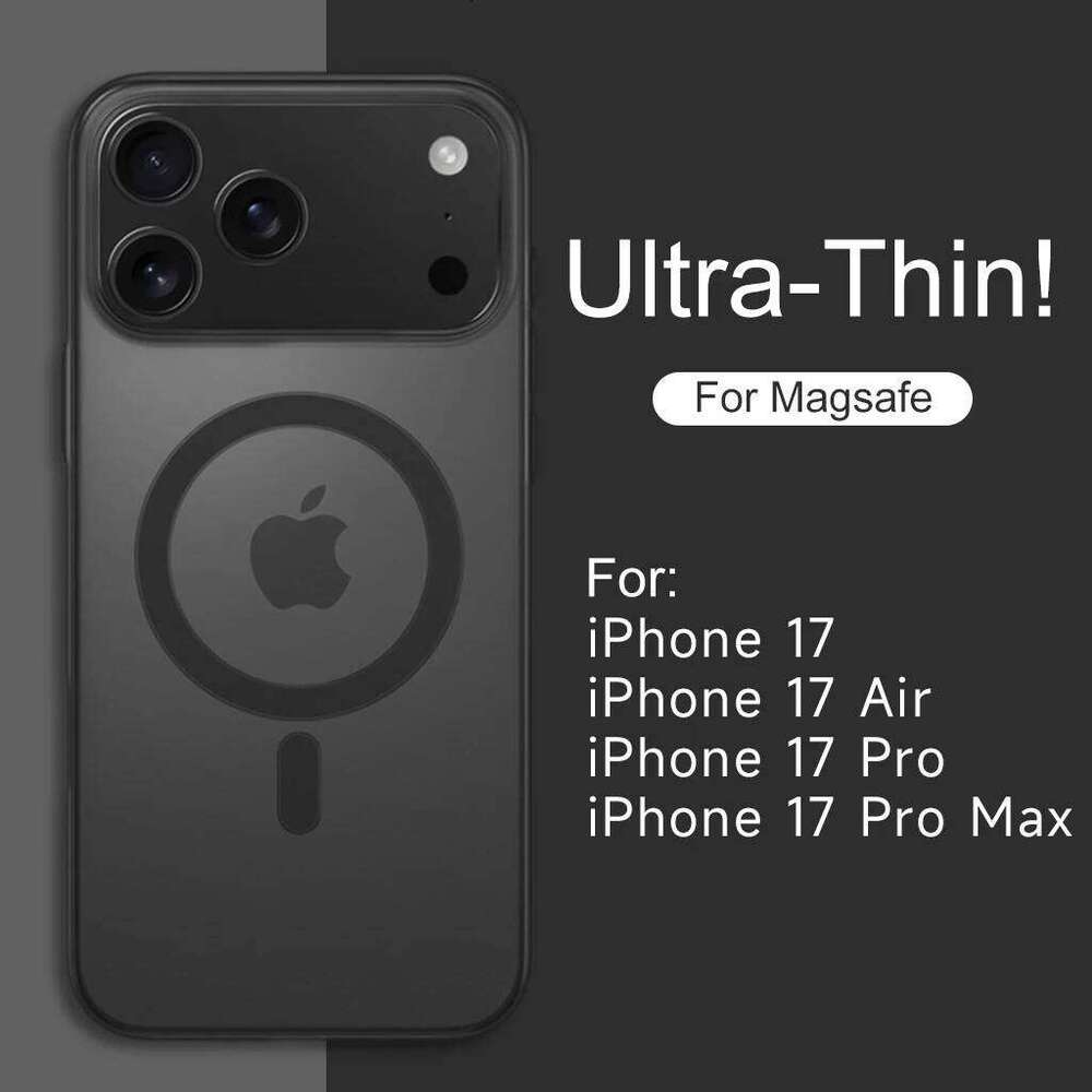 Matte Ultra Thin Clear Magsafe Wireless Charge Case For iPhone 17 Air 16E 15 14 Plus 13 12 11 Pro Max Hard PC Cover