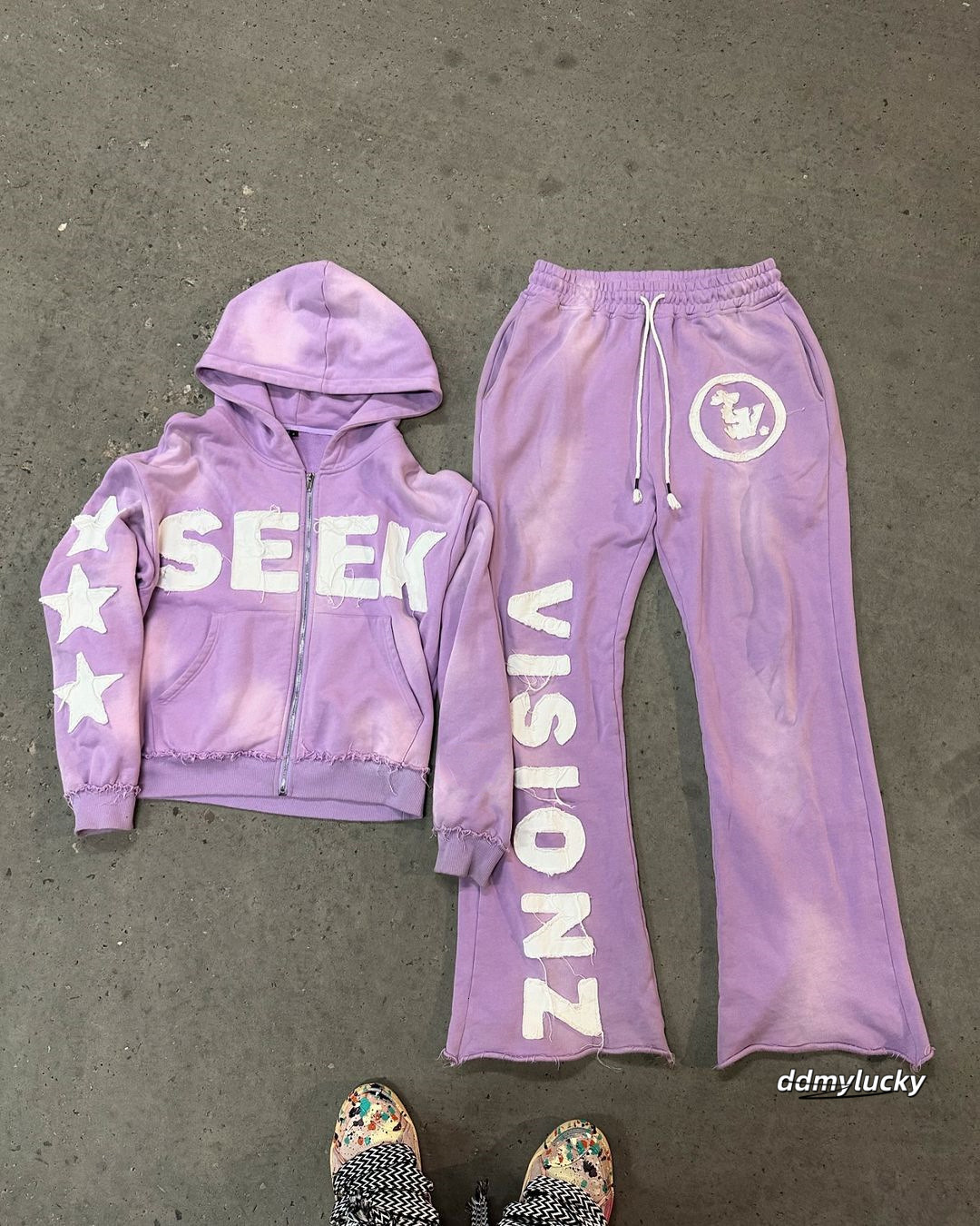 Men's Hoodies Aesthetic Grunge Five-Pointed Star Letter Patchwork Printing Retro Cardigan Coat Casual Loose Straight Pants Men Women ddmyLucky