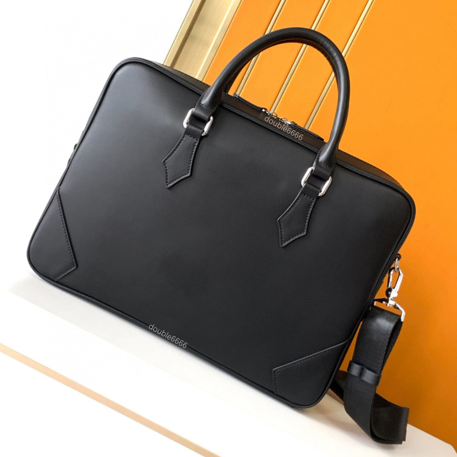 Top quality designer men's cowhide briefcase luxury business laptop bag genuine leather women's shoulder bag messenger bag daily commuting bag travel bag Archive