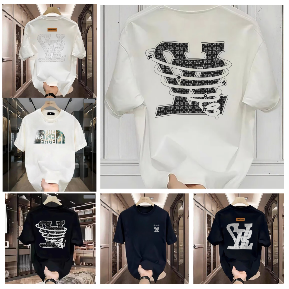 Men's T Shirts Luxurious Design 2025 Summer Men Tops Shirt Women Cotton Hip HopCasual Streetwear Fashion Brand Print Man Clothing Tees Short Sleeve