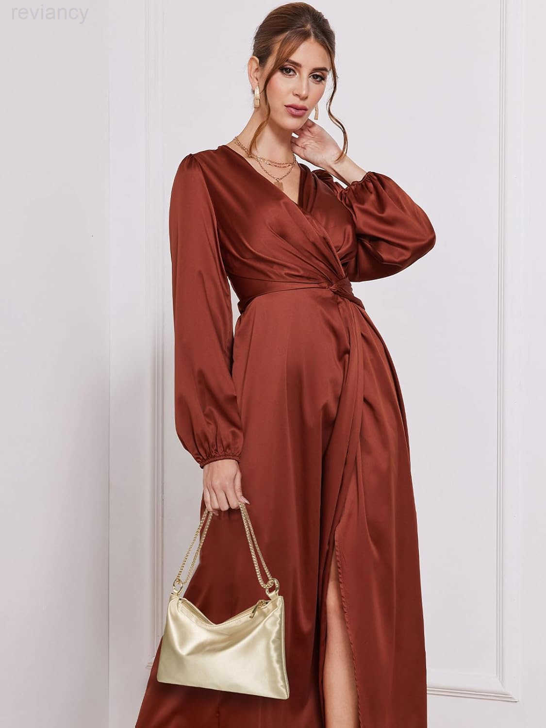 Womens Satin Evening Bag Clutch Purse Handbag for Women Wedding Shoulder Bag with 2 Chains for Formal Cocktail PartyW250908