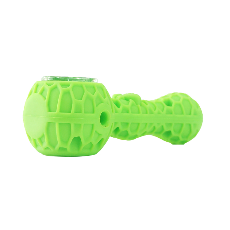 Smoking Pipes Silicone Hand Pipe Colorful Silicone Pipe For Tobacco Dry Herb Spoon Silicone Pipes With Holes Glass Bowl Hookah Accessories