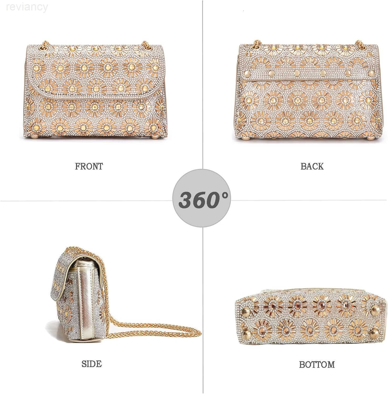 Shoulder Bags Crossbody Bag Purses Handbags Crystals Rhinestone Evening Bag for Women Clutch Purse with ChainW250908