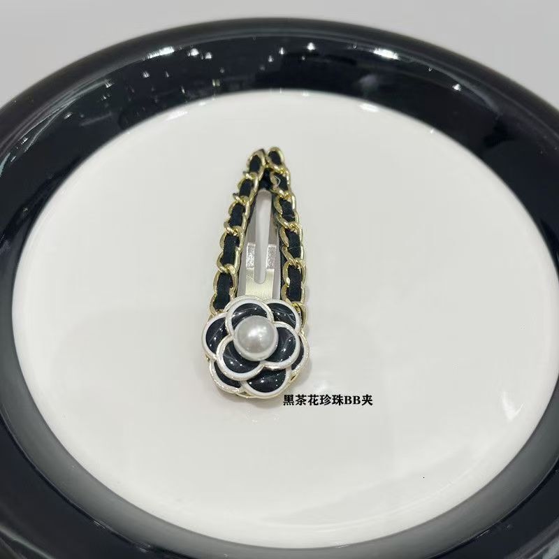 hair clipper korean style camellia clip back of head Internet celebrity hairpin chain pearl bangs elegant bb hair accessory hair clipper