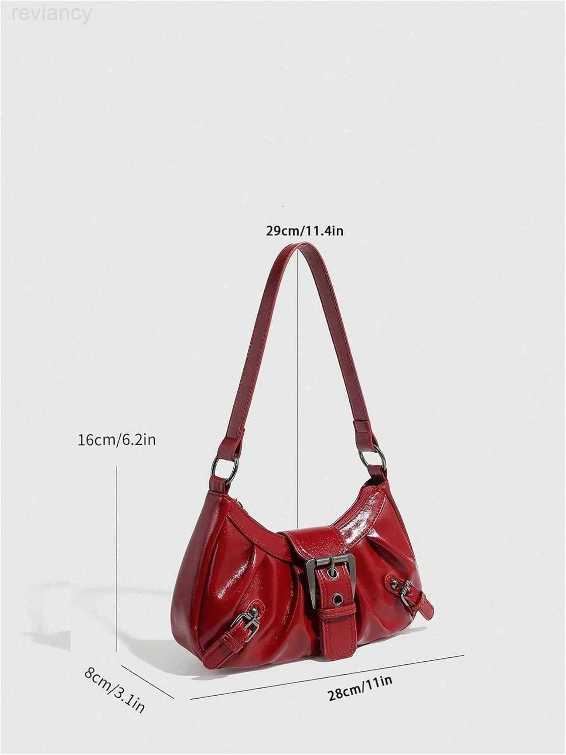 Womens Vintage Shoulder Bag Y2K Punk PU Leather Handbag CluTCh PurseW250908