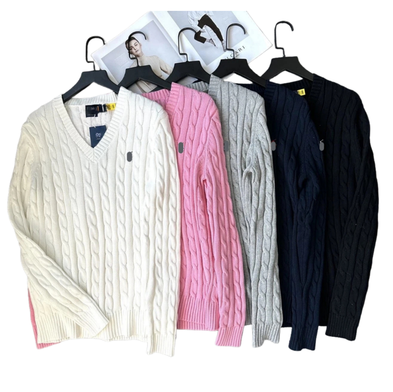 Man polo and woman polo designer sweater wool casual letter pull half zip Full Zippers quarter zip closure sweatshirt jumpers cotton knitted pullover sweaters size