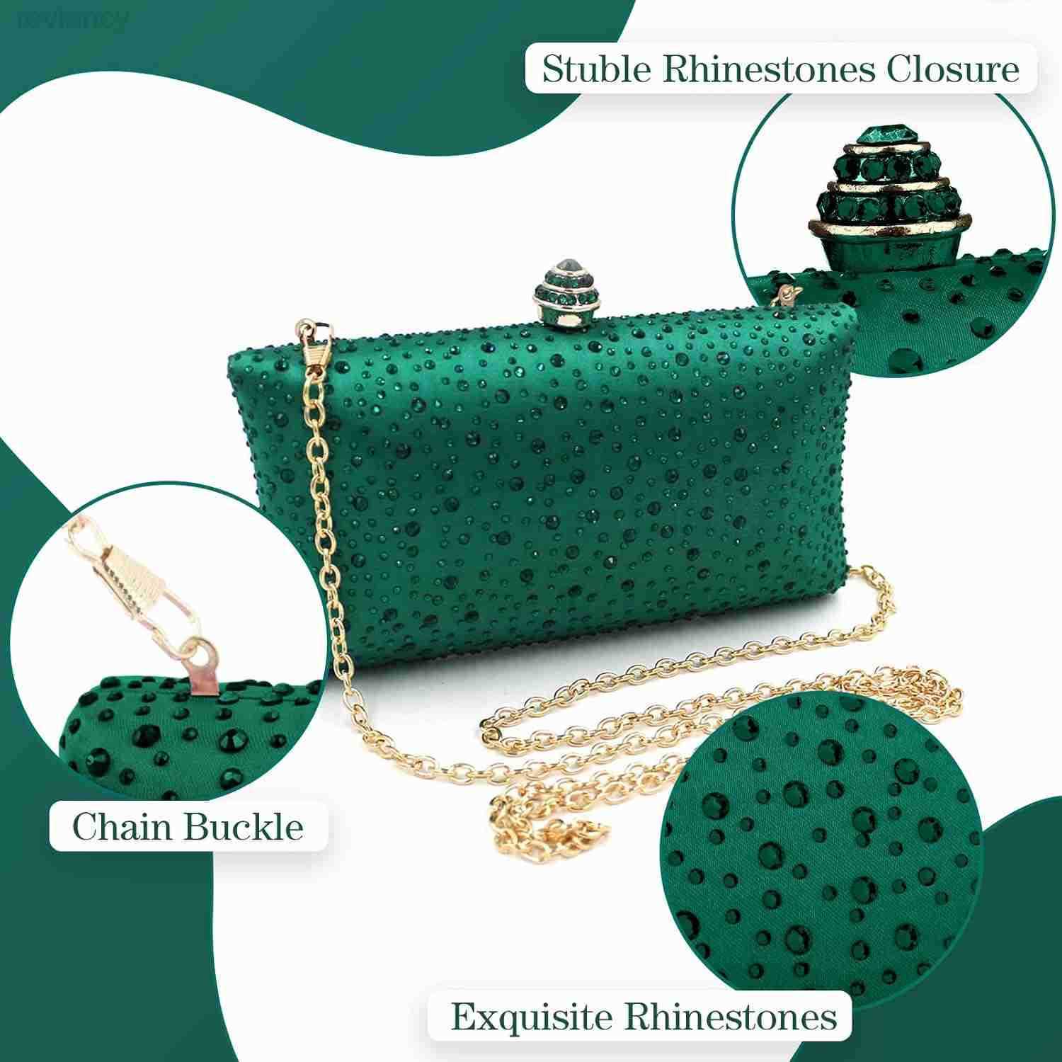 Women Handbags Rhinestone Party Prom Wedding Bride Evening Bags Crystal Party Clutches BagW250908