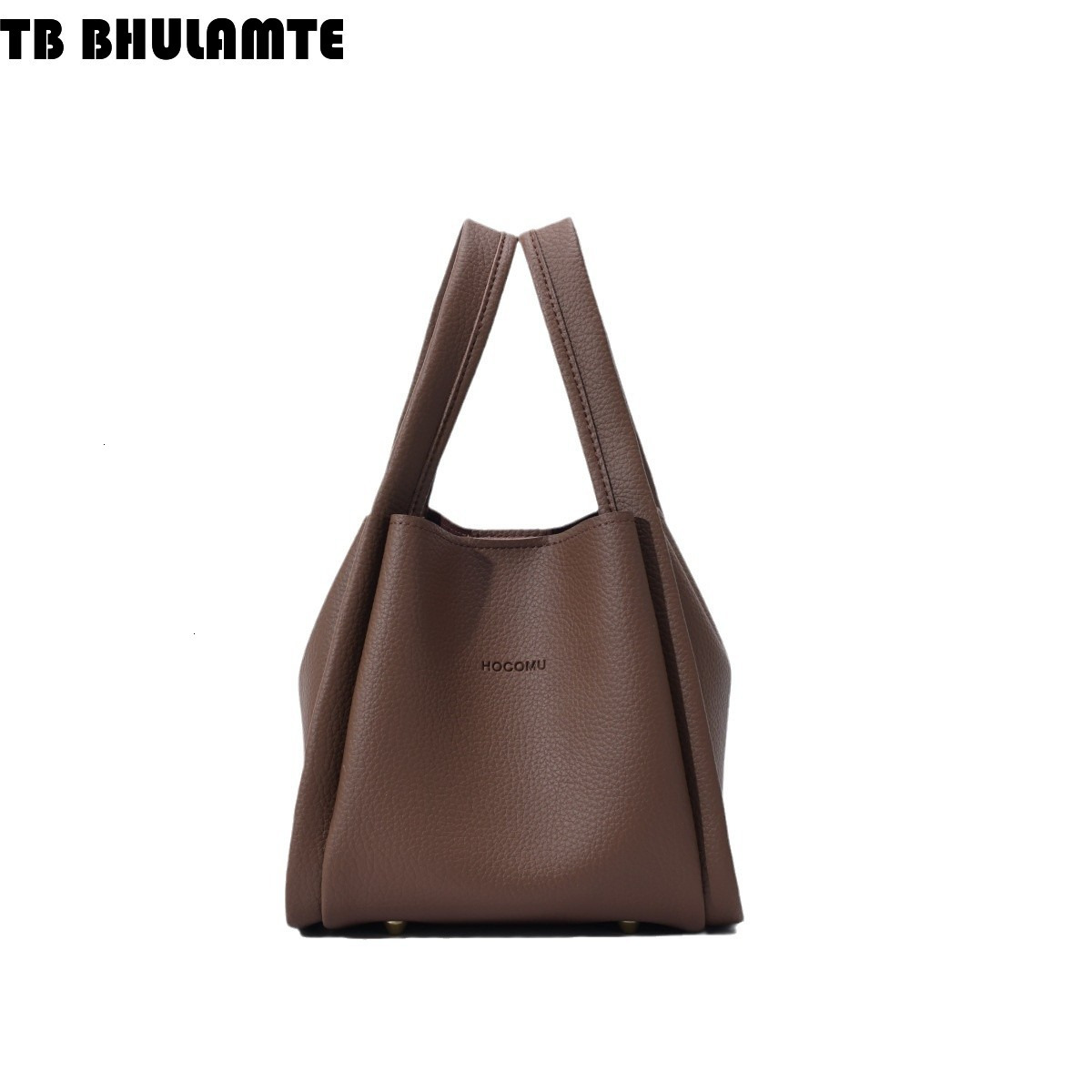 TB BHULAMTE Designer Bag Large Lychee Pattern Bucket Bag 2025 Luxury Bag Women's Bag Stylish Niche Handbag Basket Bag Mother-daughter Two-piece S