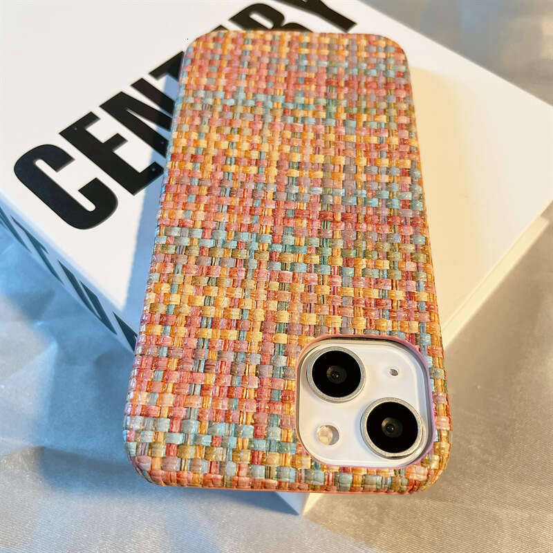 DHgargets Autumn and Winter Chanel Style Woven Pattern Compatible with iPhone 15 Pro Max Apple 16 Case New Model