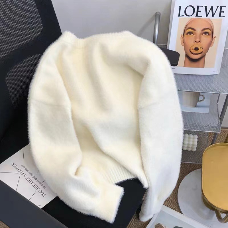 Women's Sweaters Letters Embroidery Pullover Loose Sweater Spring Autumn Women Round Neck Long Sleeve Knitwear Jumper Female Casual