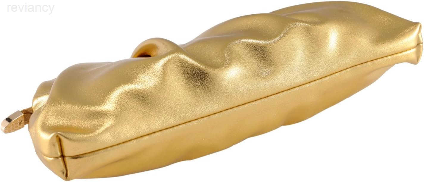 Evening Bag for Women Ruched Clutch Purse Detachable Metal Chain Crossbody BagW250908