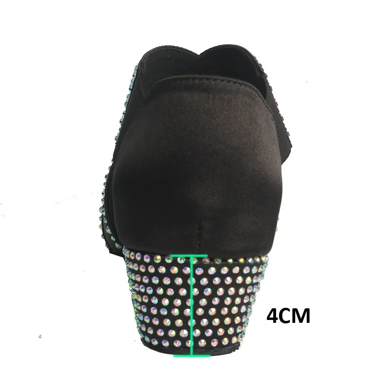 Wedopus Dance Jazz Shoes Latin Dance Shoes for Women Salsa Latin Shoes Girls Ballroom Dancing Shoes Black Skin Low Heel 250908 - view 5