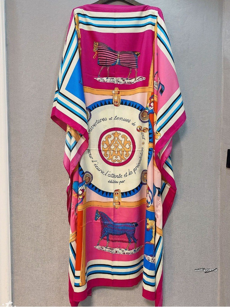 Ethnic Clothing Kuwait Fashion Blogger Recommend Printed Silk Kaftan Maxi Dresses Loose Summer Beach Bohemian Long Dress For Lady ddmylovely