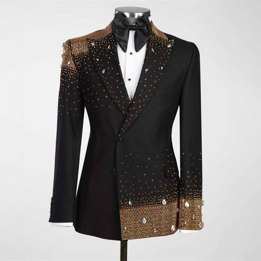 Fashion Wedding Men Suit Party Suits Slim Fit 2-Pcs Coat Pants Tailor-Made Beads Groom Groomsman Formal Occasions Customized M254235