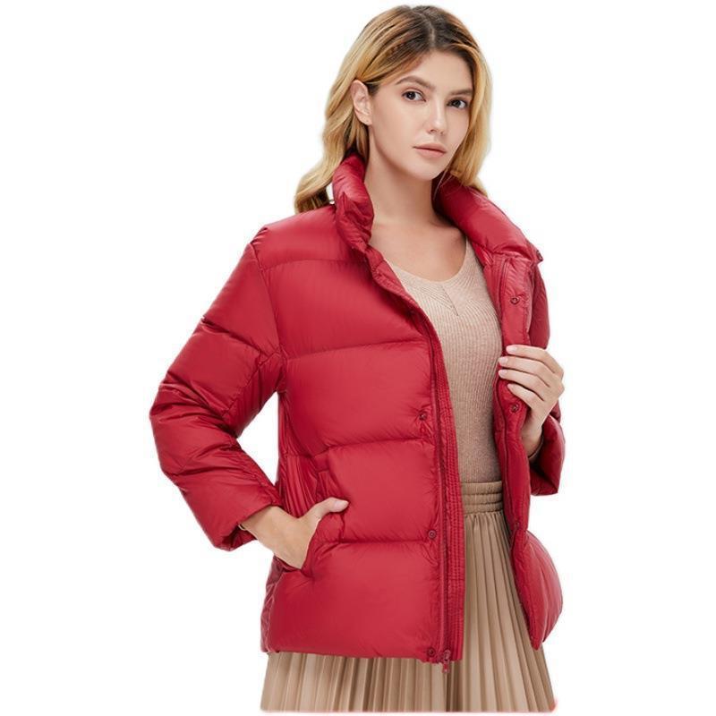 Solid Thicken Women Cotton Coat Long Sleeve Stand Collar Zipper Pocket Drawstring Female Coats 2023 Winter Casual Lady Outwer 231222
