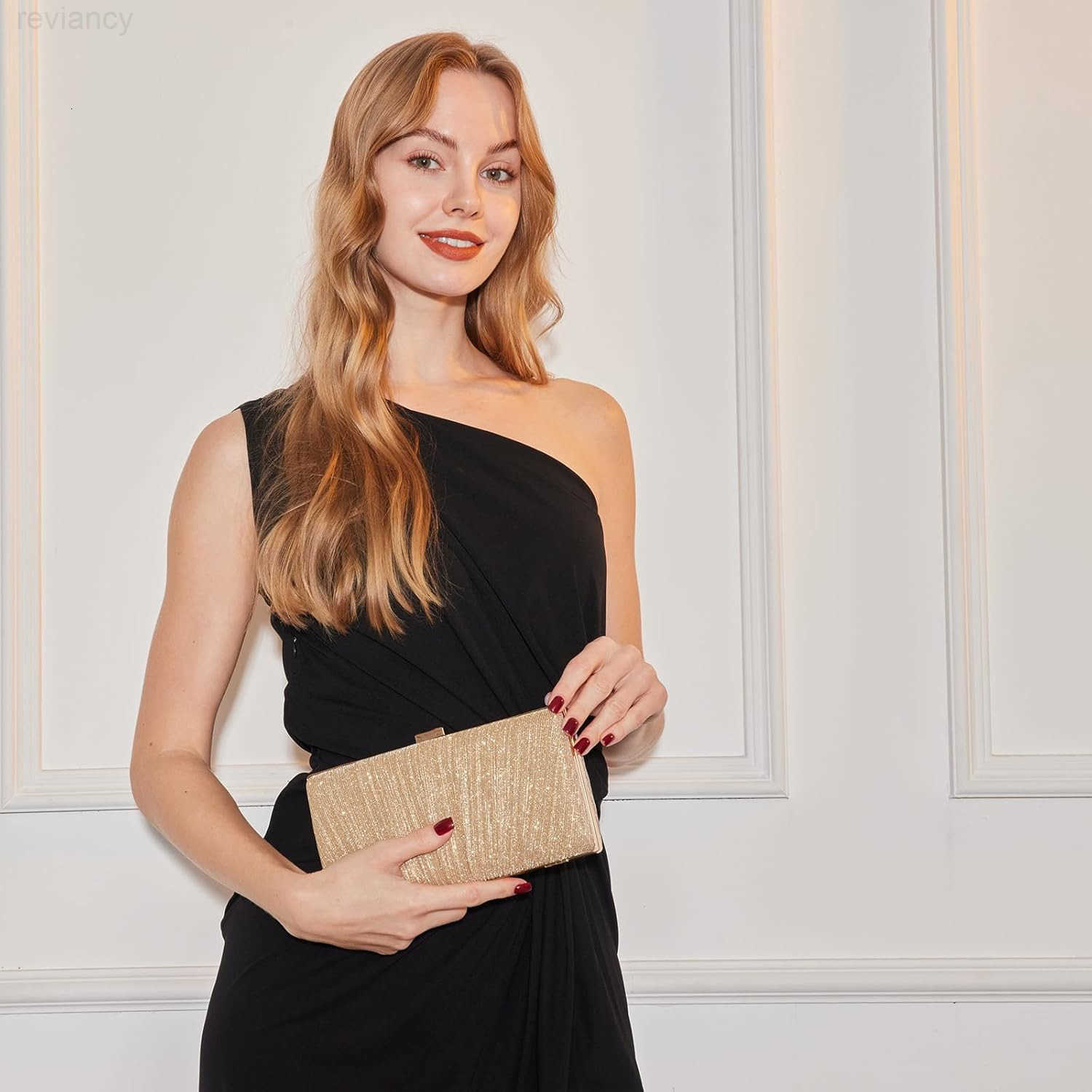 Clutch Purses for Women Pleated Evening Handbag with Chain Prom Cocktail and WeddingW250908