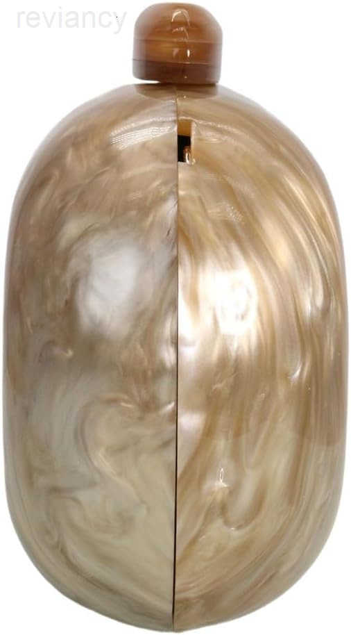 Evening Clutch Bag for Women Shell Shape Shoulder Crossbody Bag Glitter Marble Purse HandbagW250908