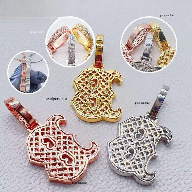 Fast Delivery Fashion Jewelry Sterling Sier B Letter Charm Iced Out Vvs Moissanite Pendant