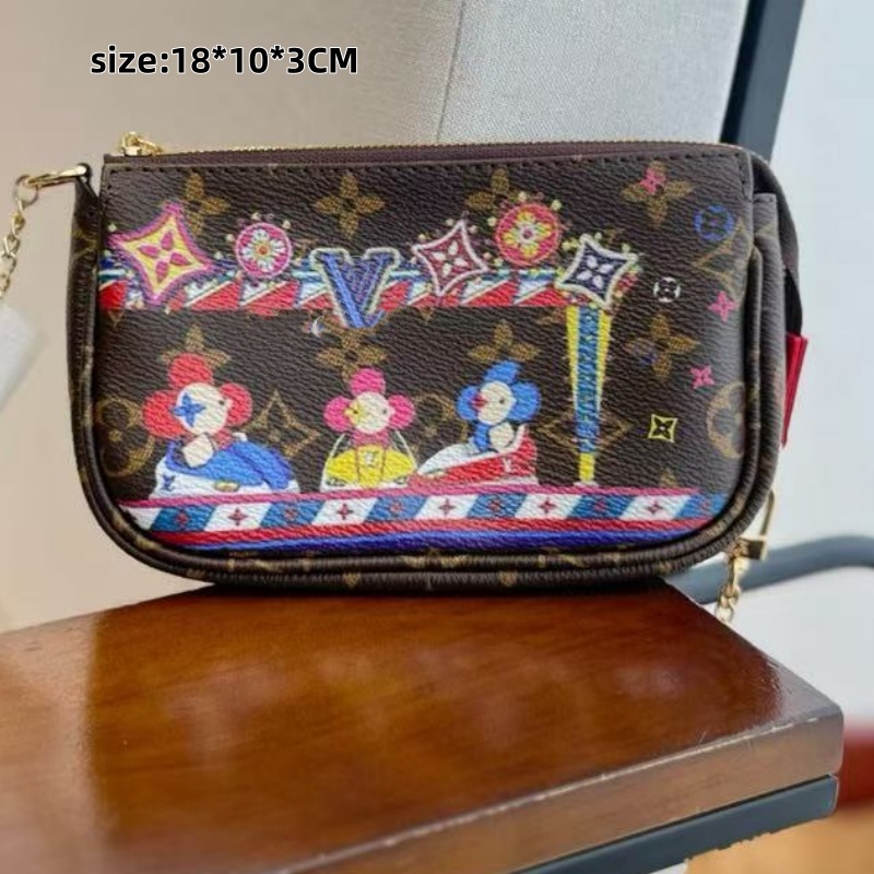 High quality women's makeup bag designer chain crossbody bag classic vintage flower Christmas mini bags light luxury fashion shopping bags