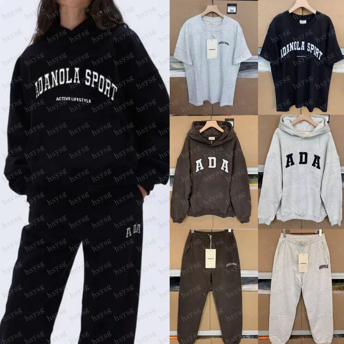 Adanola hoodie Loose Sport Embroidered Hoodies Designer t shirt Jogger women clothes Sportswears letter printed Pullover Jumpers sweatshirt