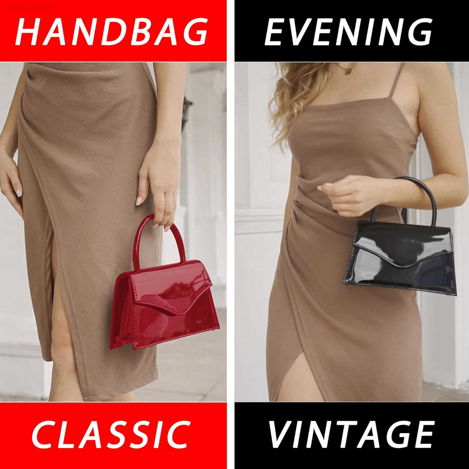 Womens Evening Bag Bridal Party Clutch Purses Cocktail Prom Handbags with Patent LeatherW250908