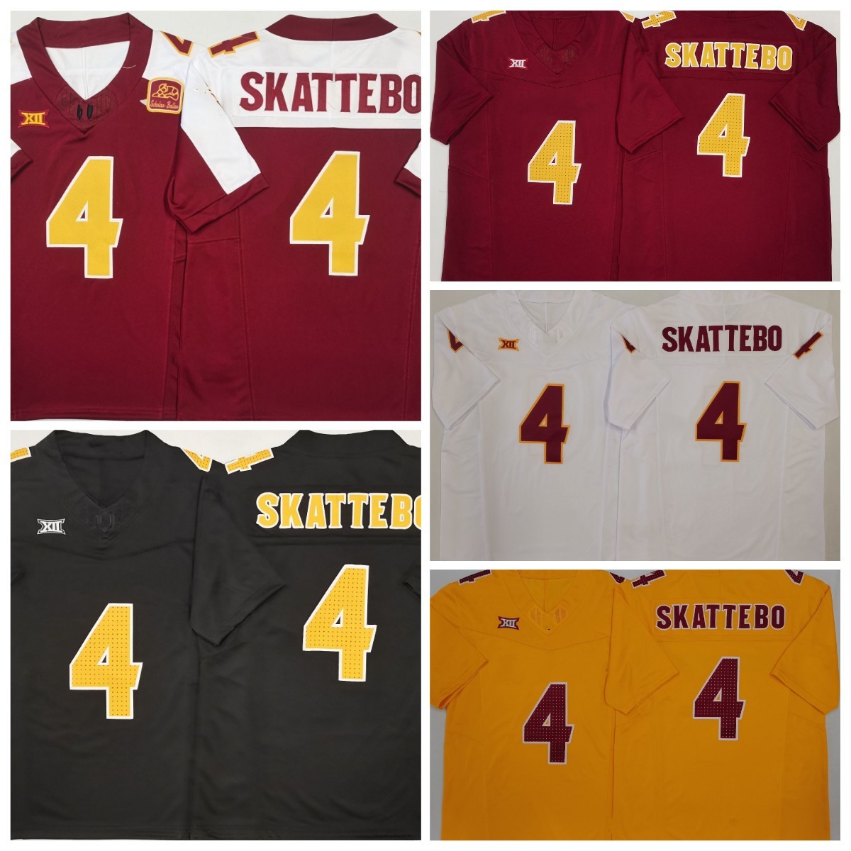 Cam Skattebo College Team Sports Jersey with Multiple Camera Stitched- Bold Color Design for Fans