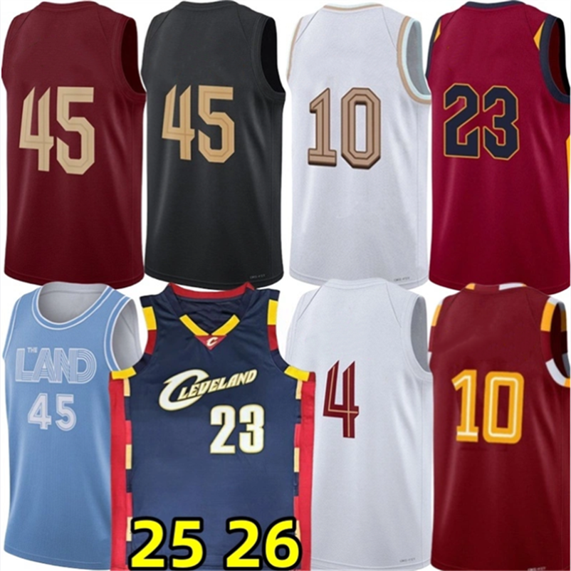 Donovann Mitchell Cavs CLE Cavalier Basketball Jerseys Darius Garland Evan Mobley Max Strus Jarrett Allen Lonzo Ball Larry Nance Max Strus James City Custom Jersey
