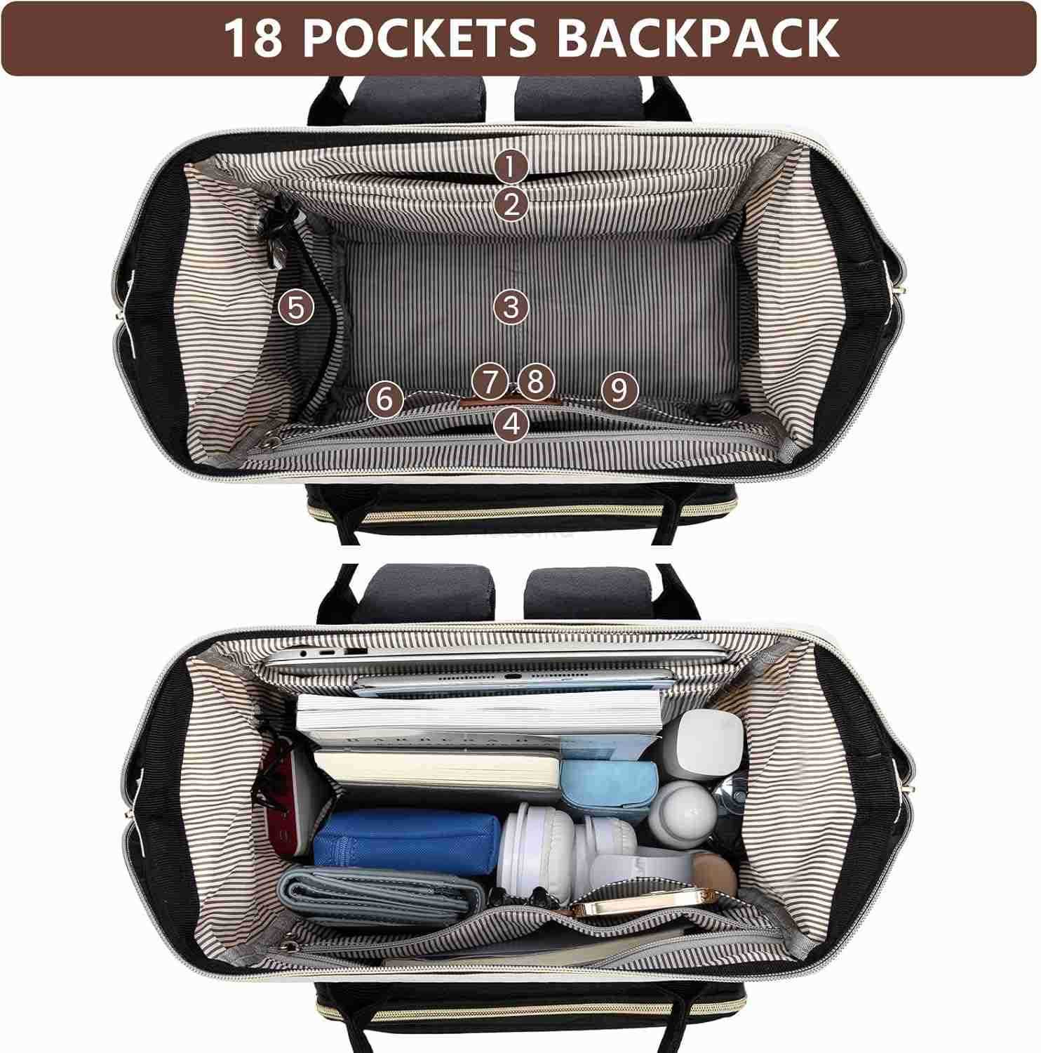 Backpack for Women Work Bags 156 inch Laptop Backpack Purse Waterproof Backpacks with USB Charger College Bookbag Casual Business Computer Backpack fo