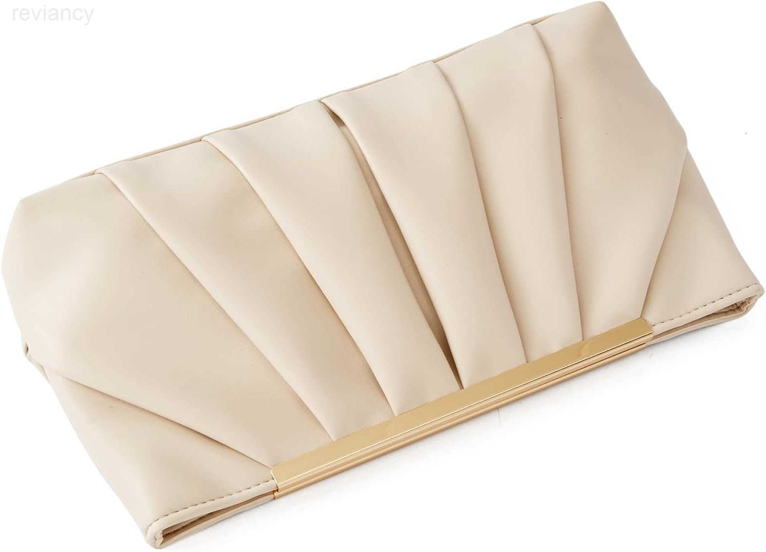 Clutch Purse Dressy Pleated Formal Evening Bag Simple Classy Handbag for WomenW250908