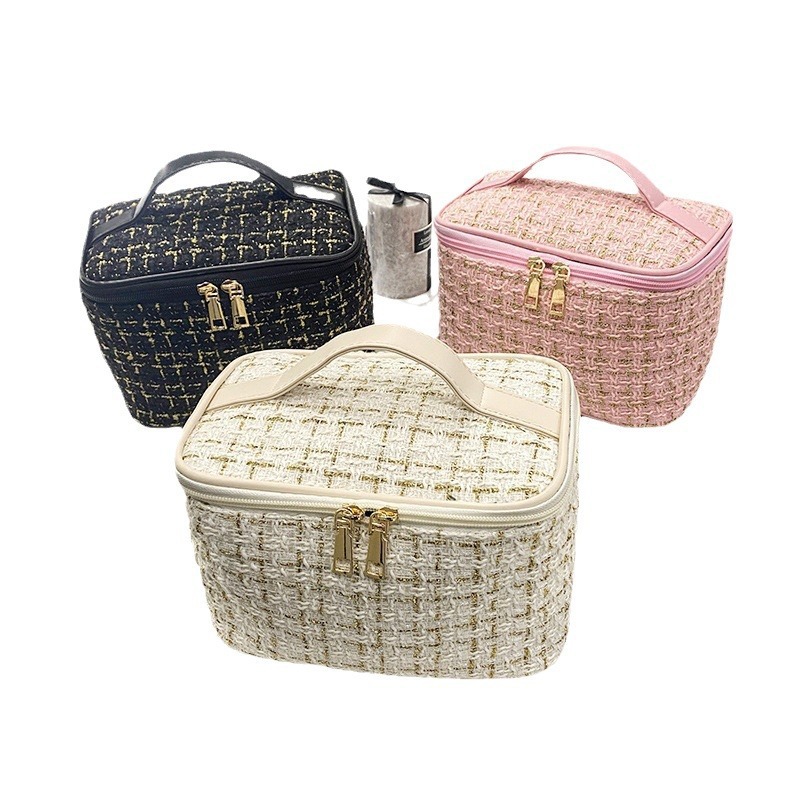 2025 New Large Capacity Makeup Travel Toiletry Bag Waterproof Aesthetic Cosmetic Organizer Pouch