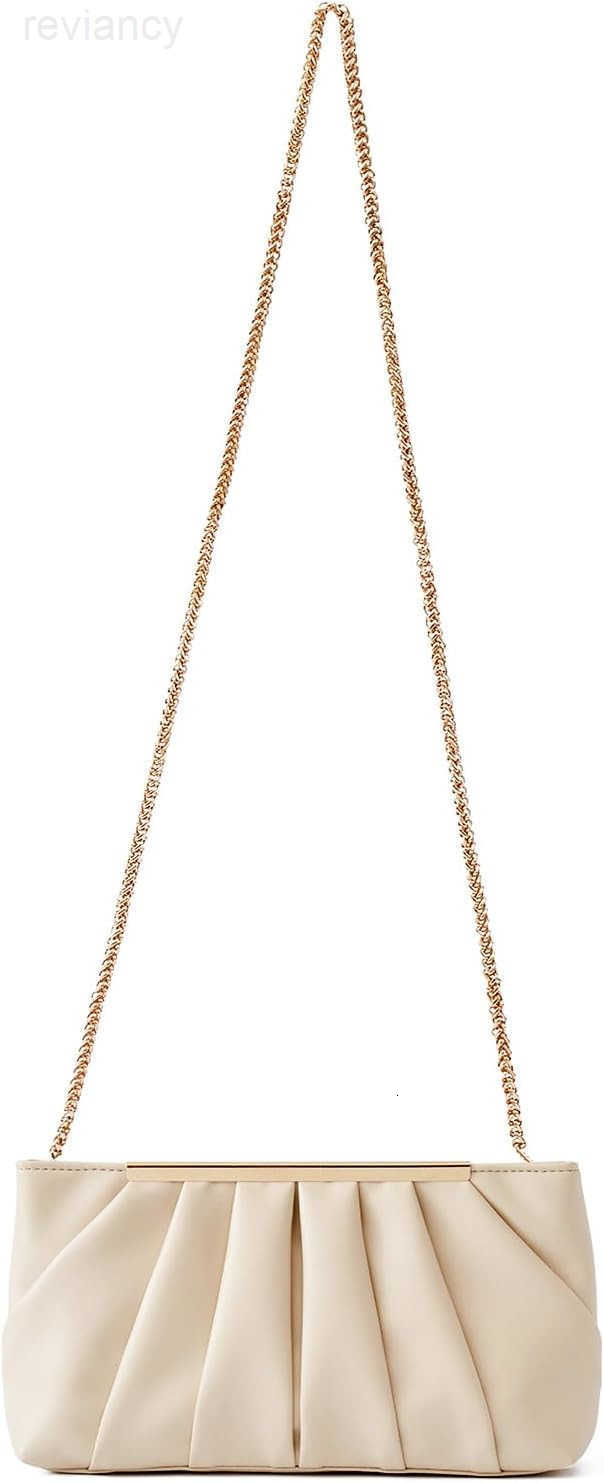 Clutch Purse Dressy Pleated Formal Evening Bag Simple Classy Handbag for WomenW250908