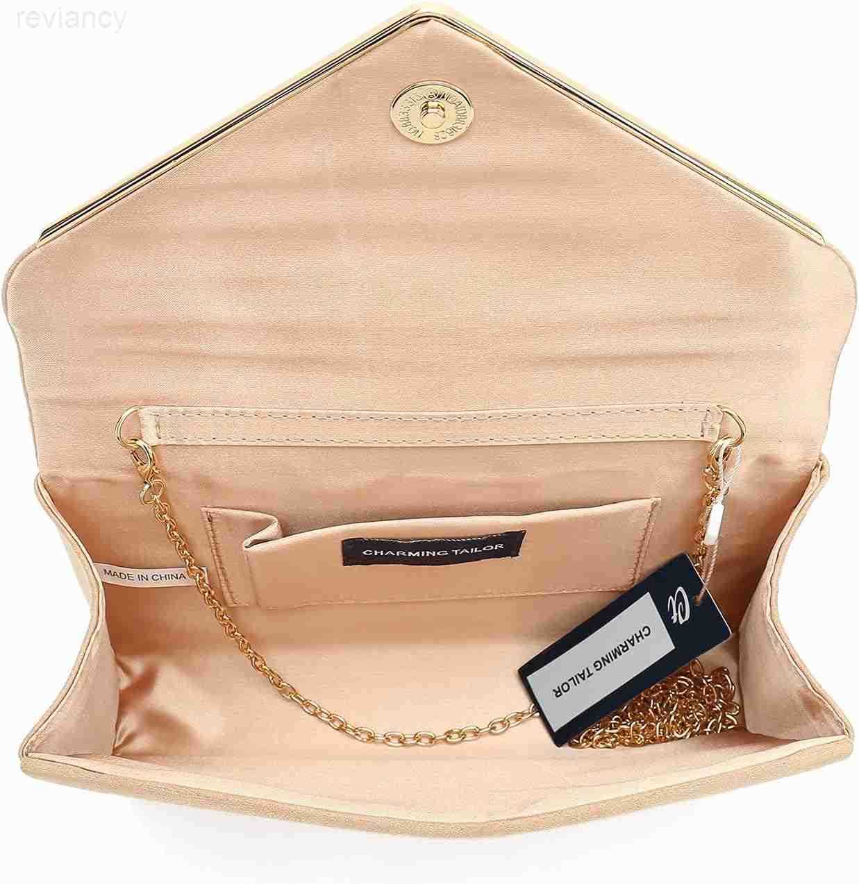 Faux Suede Clutch Bag Elegant Metal Binding Evening Purse for WeddingPromBlackTie EventsW250908