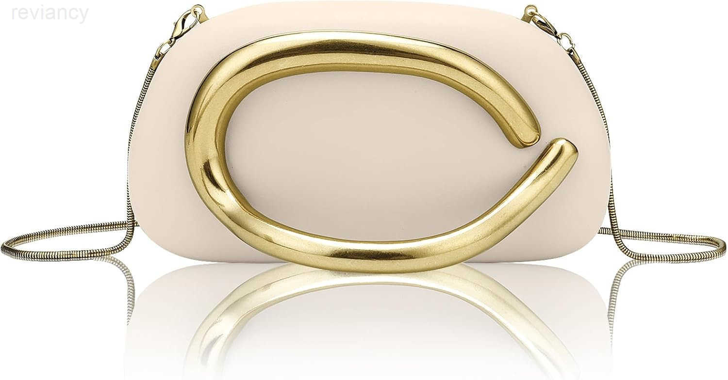 Leather Womens Evening Handbags Chocolates Clutch Purse Easy Match with Chain Crossbody Metal Decoration Shoulder BagW250908