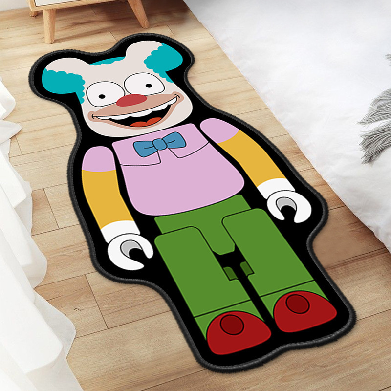 Cartoon Violent Bear Creative Trendy Bedroom Bedside Rug Living Room Floor Mat Internet Celebrity Photo Decoration Carpet ddmythur