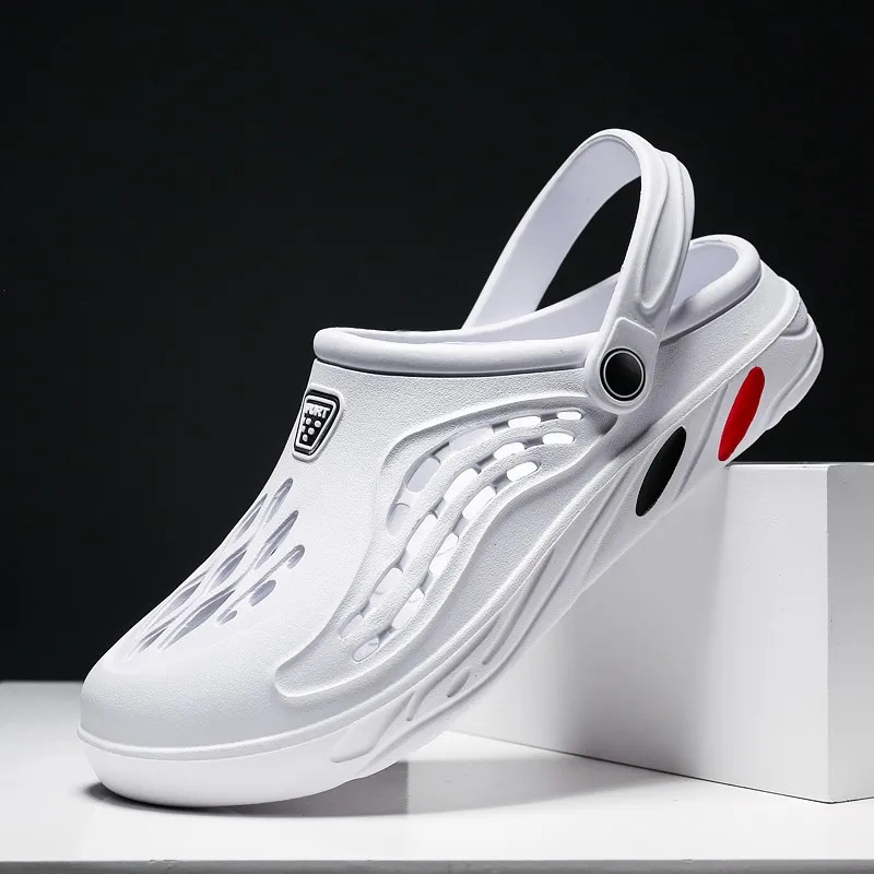 Summer Men Sandals Light EVA Mens Casual Shoes Hole Shoes Clogs Lovers Home Garden Outdoor Male Beach Flat Slippers Big Size 49 250906
