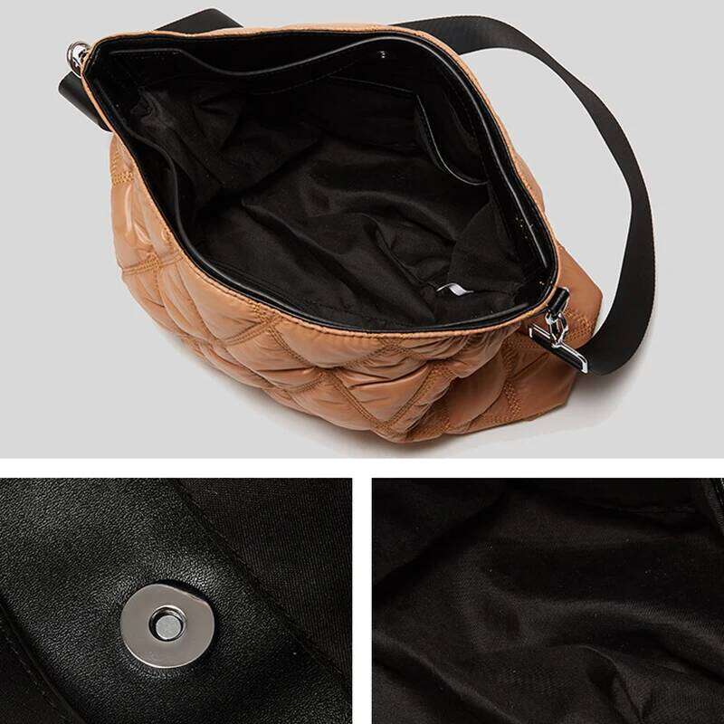 Casual Padded Large Capacity Tote Women Handbags Designer Lingge Quilted Shoulder Bags Nylon Sapce Cotton Crossbody Bag