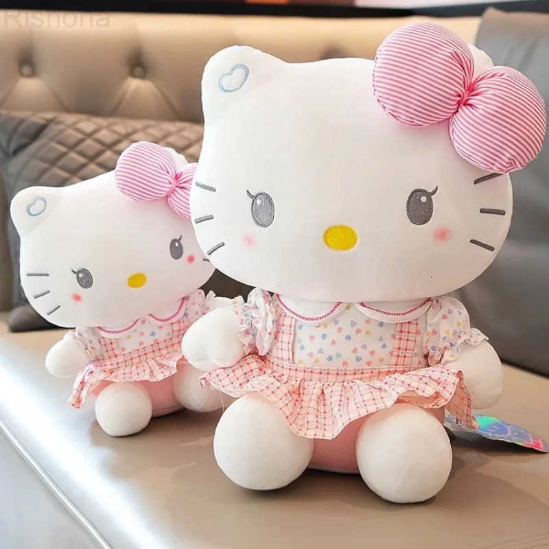 Sanrio Hello Kitty Plush Toy Plushie Doll Kawaii Hello Kitty Stuffed Animals Hello Kitty Cushion Sofa Pillow Home Decor Kid Gift L250908