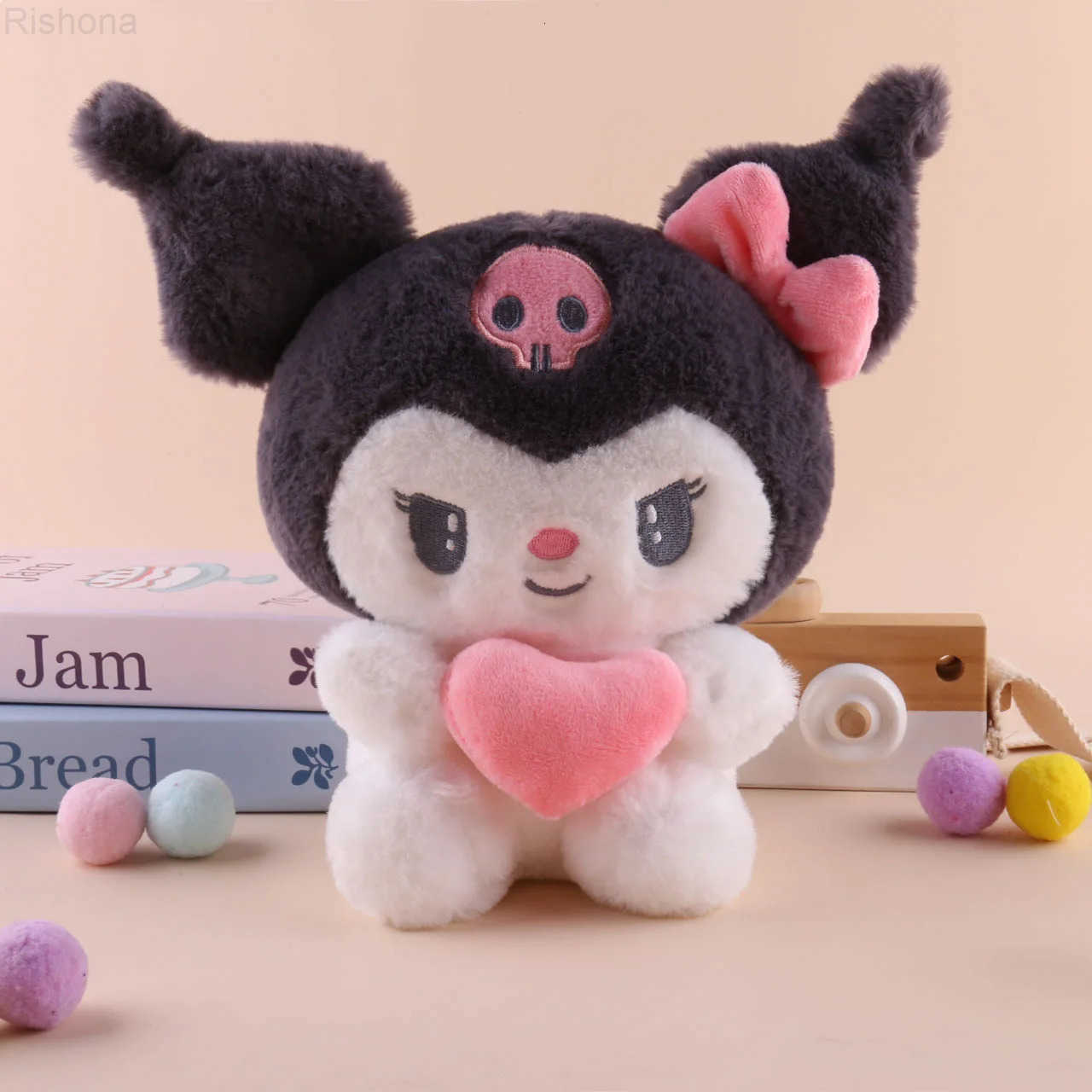 Sanrio 22cm Hello Kitty Kuromi Pillow KT Plush Toy Girls Soft Stuffed Animal Toys Love My Melody Cinnamoroll Stuff Doll Gifts H251113
