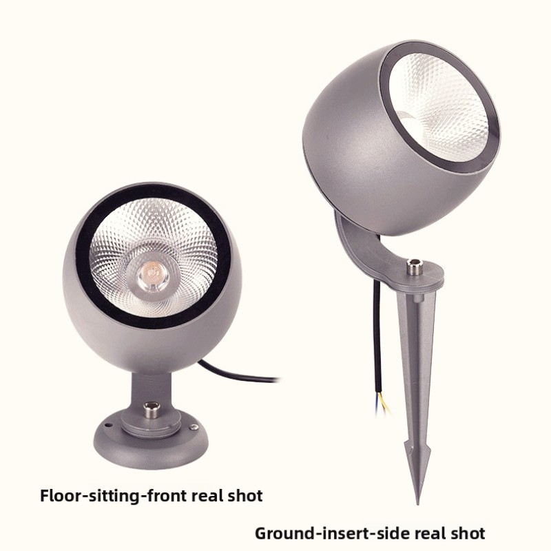 Adjustable LED Ground Spike Lights & Floor - mounted Lights, Ideal for Outdoor Landscape Lighting