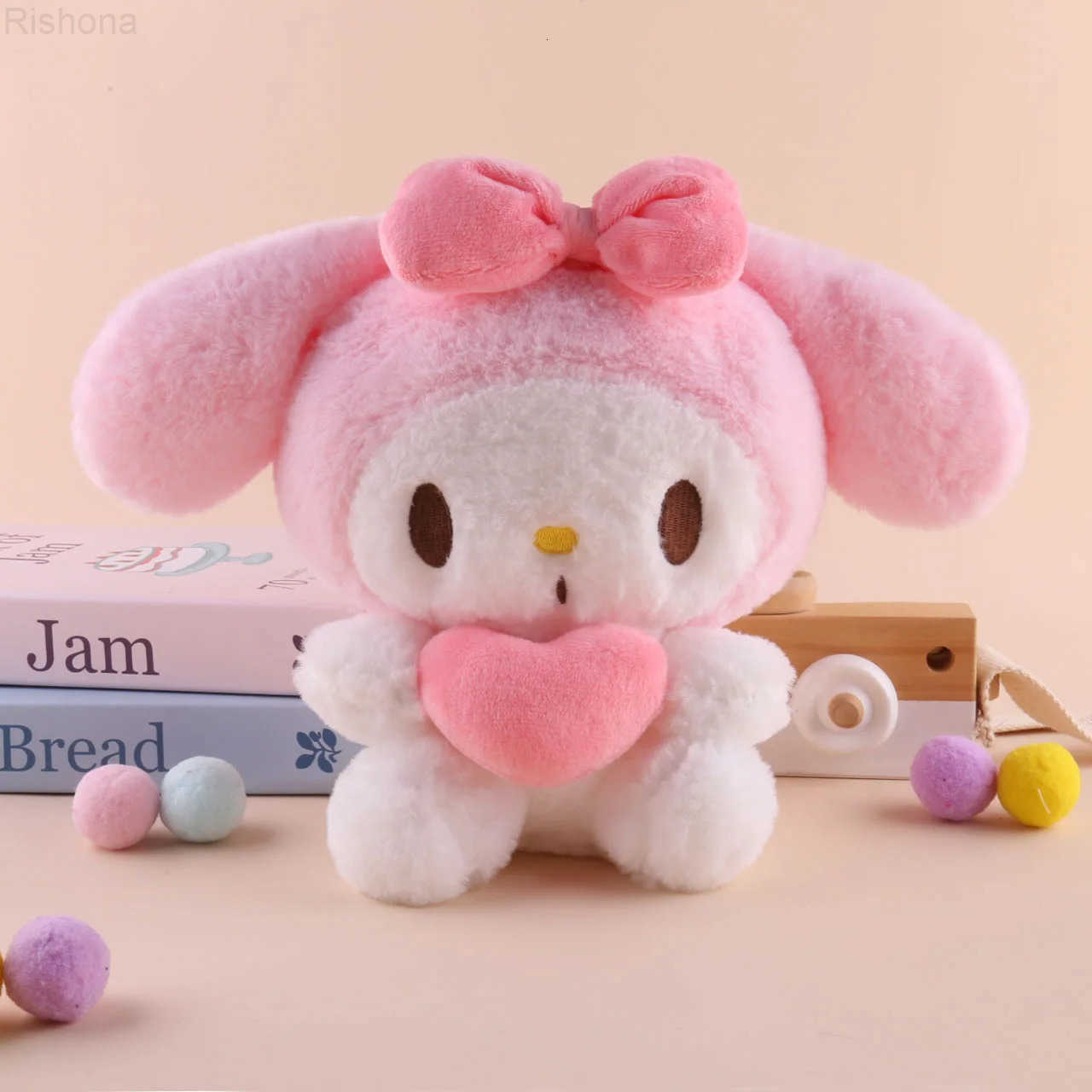 Sanrio 22cm Hello Kitty Kuromi Pillow KT Plush Toy Girls Soft Stuffed Animal Toys Love My Melody Cinnamoroll Stuff Doll Gifts H251113