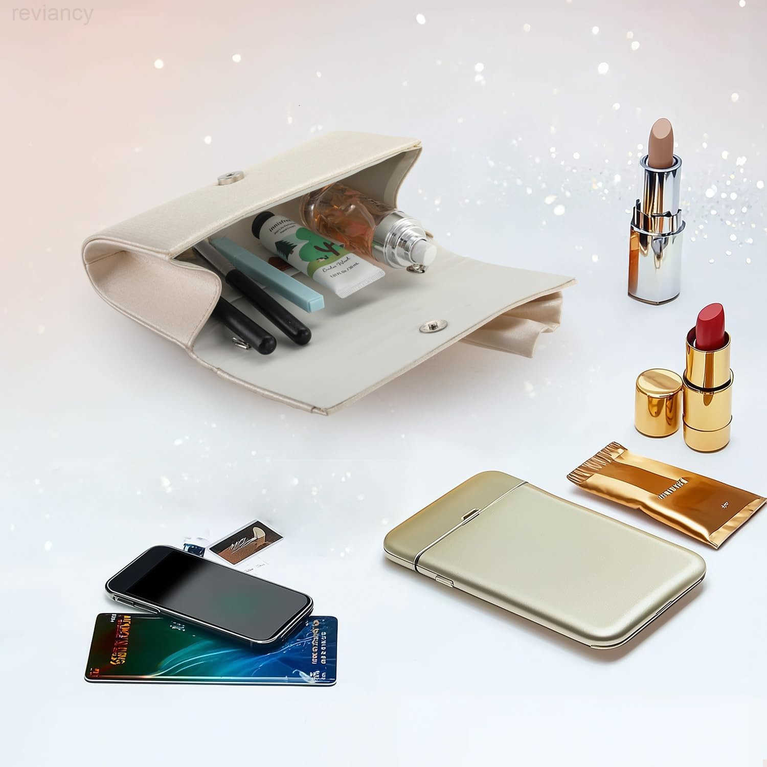 Satin Clutch purse evening bag for women party wedding handbagW250908