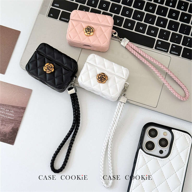 DHgargets Camellia Apple 1/2 Generation Earphone Soft Protective Case Compatible with Pro2 Short Strap AirPods