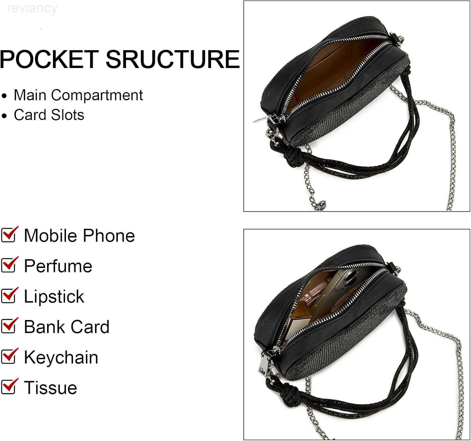 Evening Bag for Women Silver Purse Heart Shaped Purse Crossbody Bags Shoulder Handbag for FormalW250908