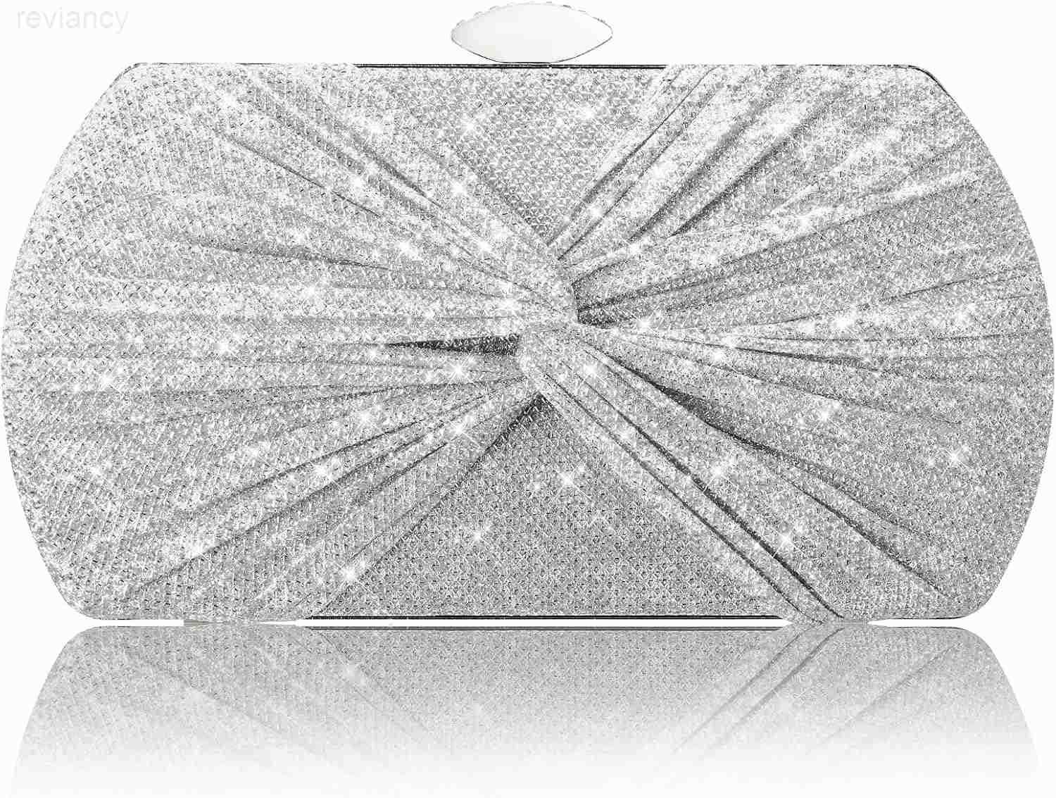 Clutch Purses for Women Wedding Evening Glitter Sparkly Handbags Party Purses for Women with Detachable ChainW250908